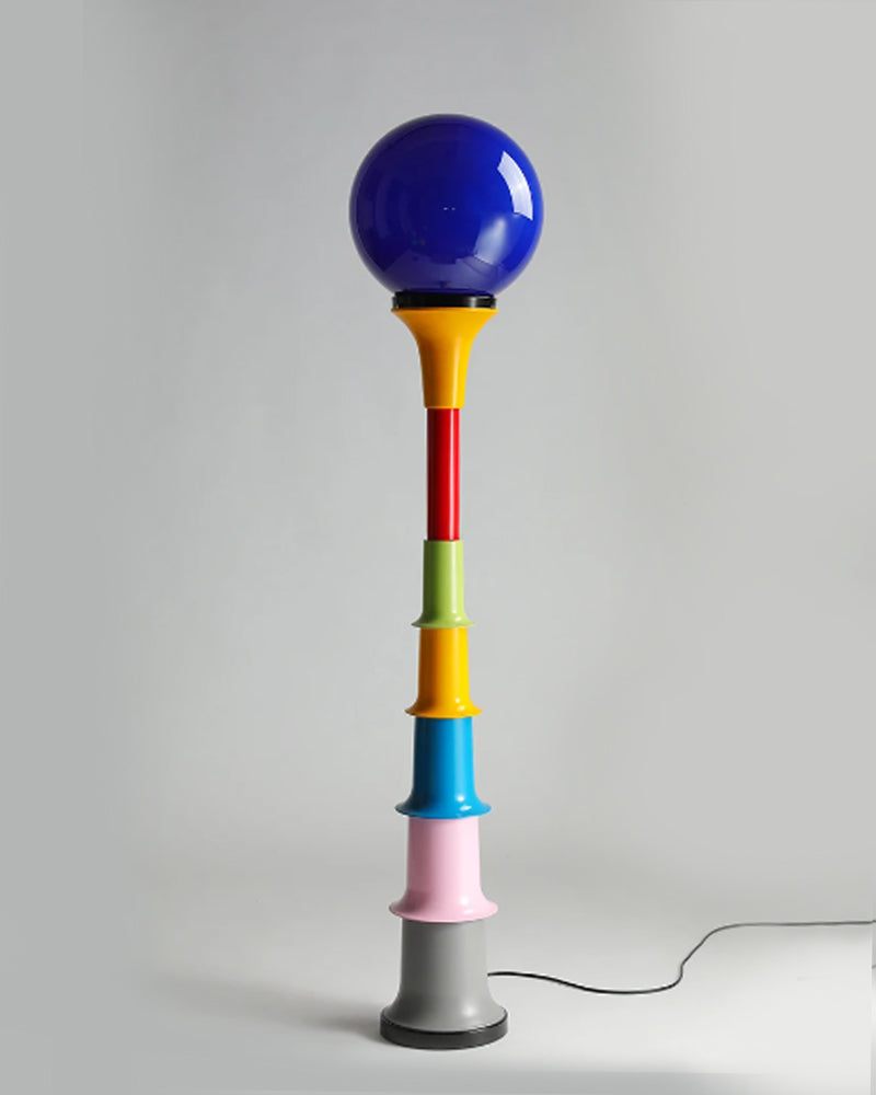 Retro Ball Floor Lamp | 90s French Design, Corded Light