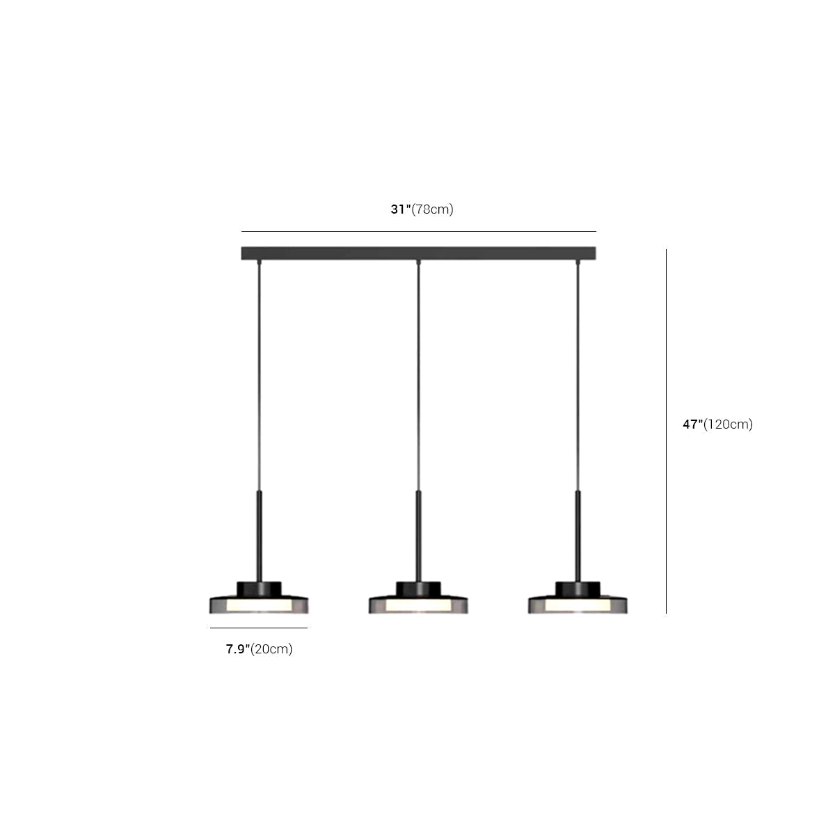 French Pendant Ceiling Light | Modern Metal Acrylic Lamp
