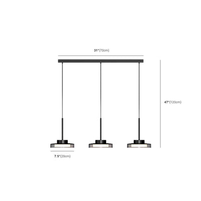 French Pendant Ceiling Light | Modern Metal Acrylic Lamp