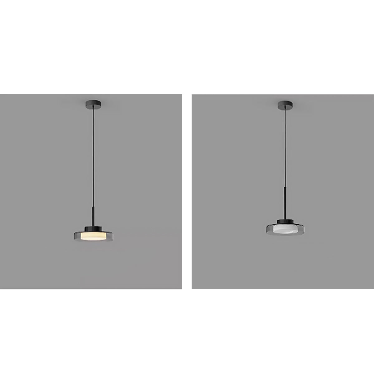 French Pendant Ceiling Light | Modern Metal Acrylic Lamp