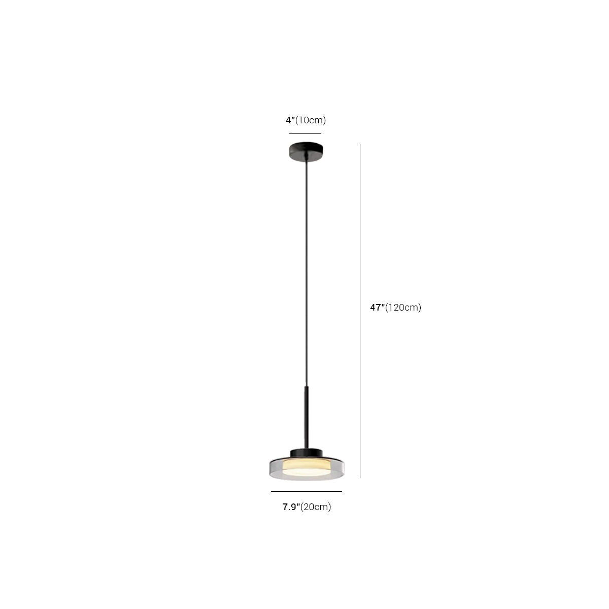 French Pendant Ceiling Light | Modern Metal Acrylic Lamp
