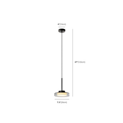 French Pendant Ceiling Light | Modern Metal Acrylic Lamp