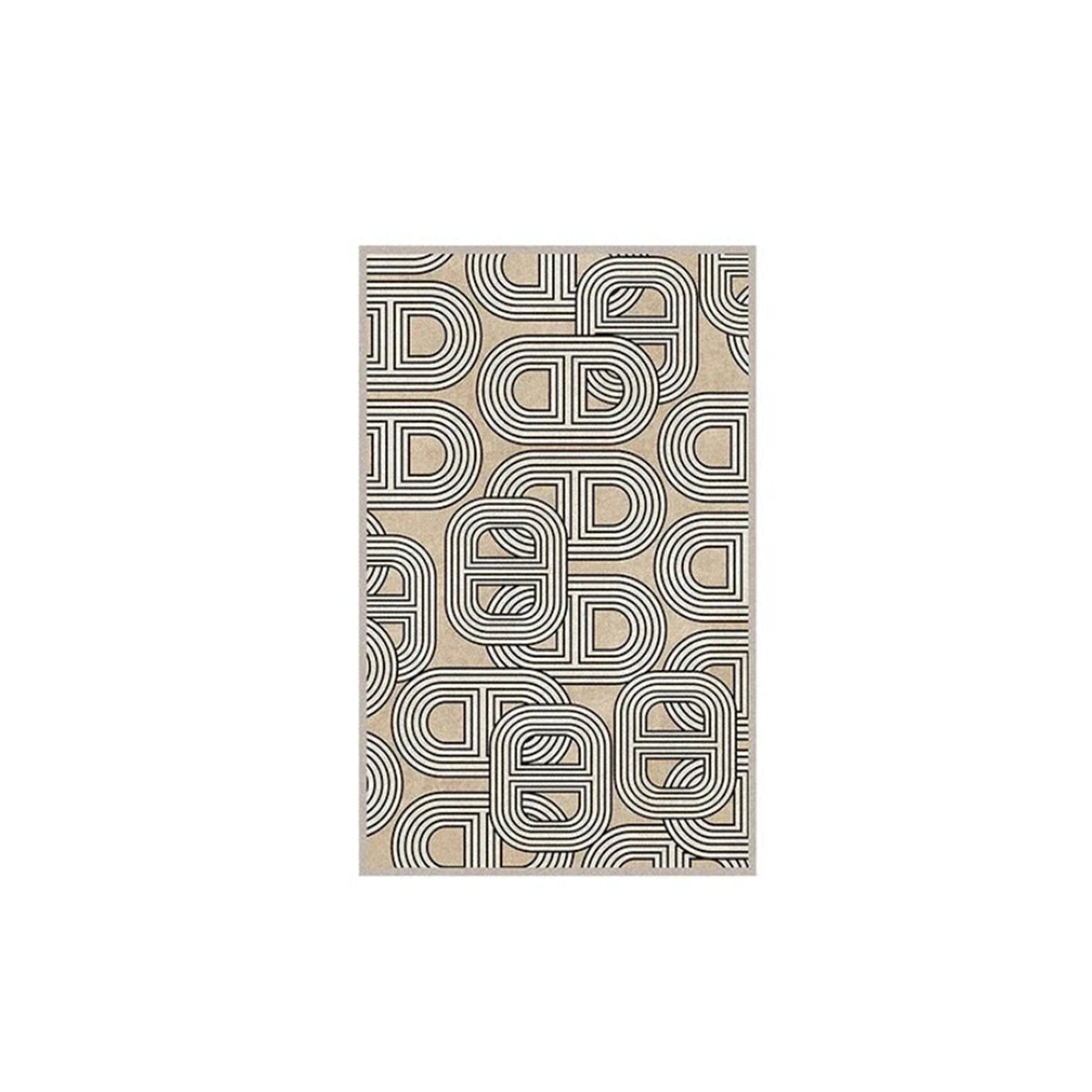 French Style Area Rug - Elegant Chain Pattern Floor Covering