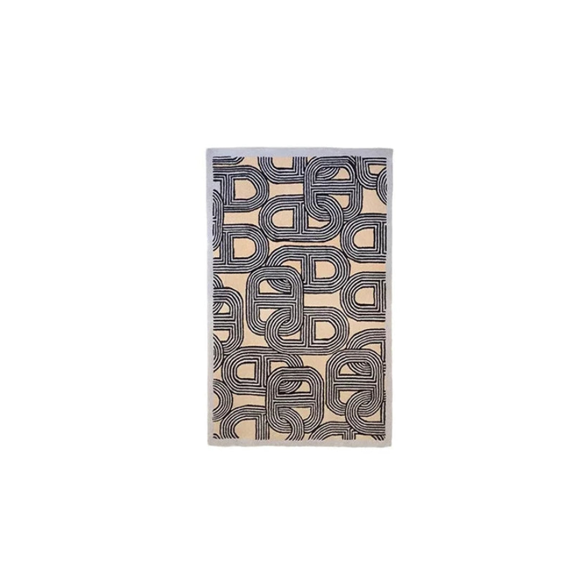 French Style Area Rug - Elegant Chain Pattern Floor Covering