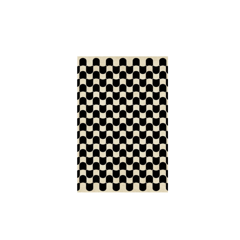 Abstract Art Rug – French Wavy Plaid Area Carpet