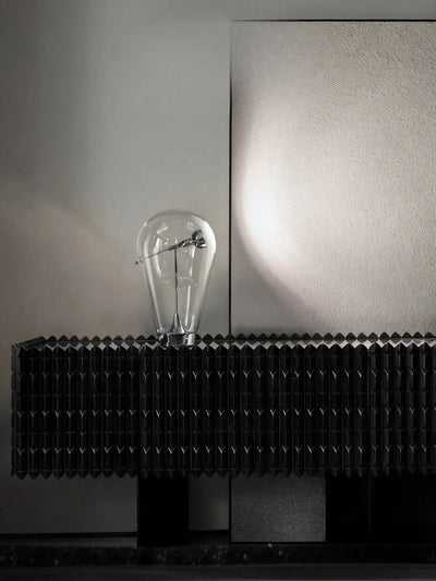 GLASS-WHISPER | Sculptural Chrome & Glass Illumination