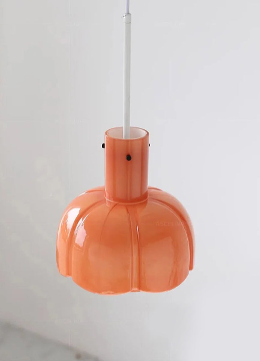 Glass Tulip Pendant Light | Modern Ceiling Lamp 10.2"x15.7"