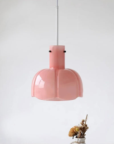 Glass Tulip Pendant Light | Modern Ceiling Lamp 10.2"x15.7"