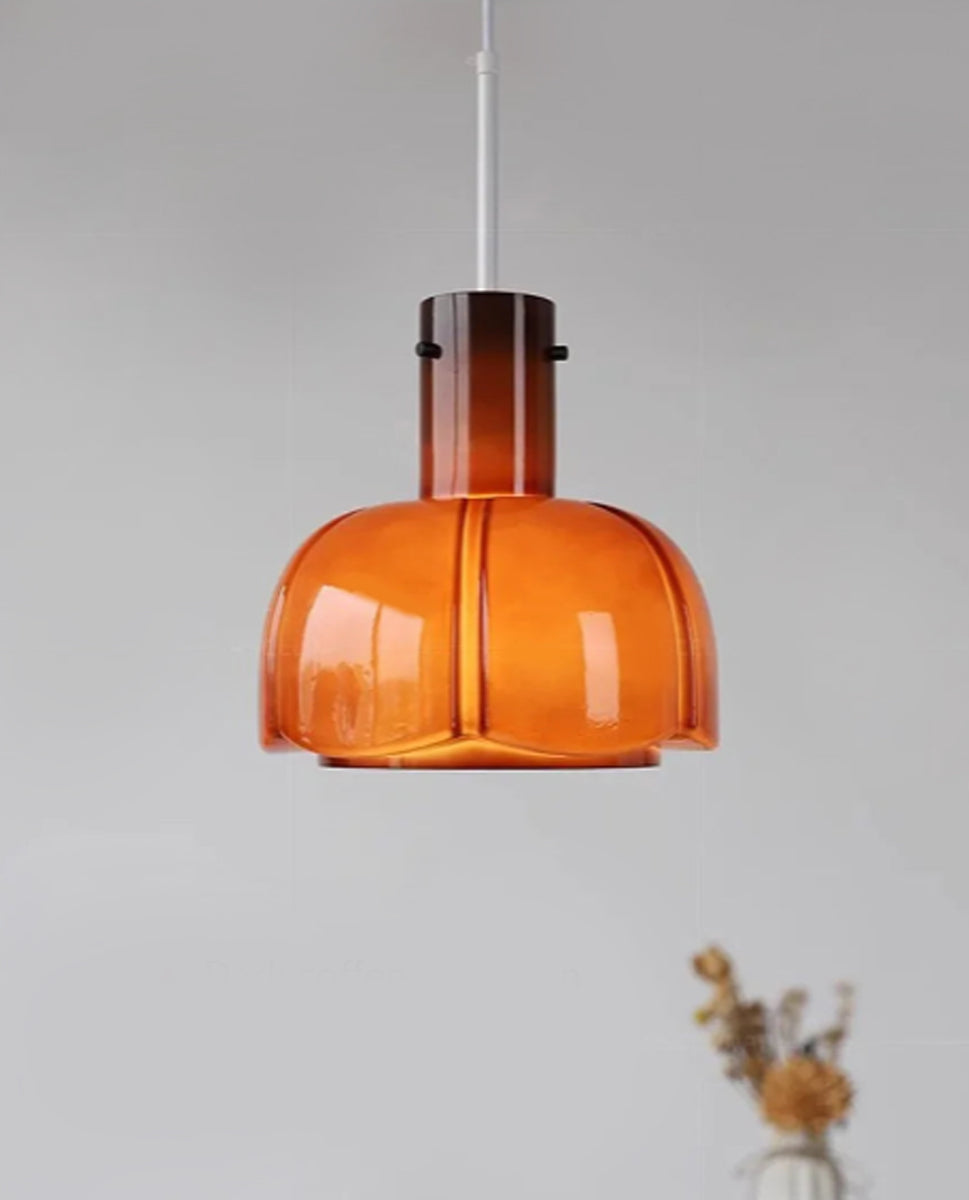 Glass Tulip Pendant Light | Modern Ceiling Lamp 10.2"x15.7"