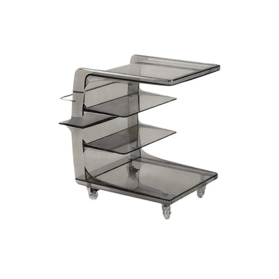 GLOSSY GLIDE | Contemporary Multi-Tier Organizer Cart