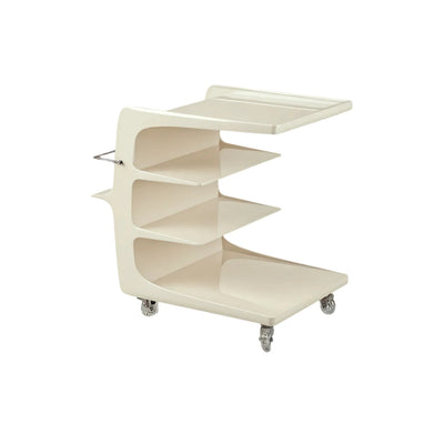 GLOSSY GLIDE | Contemporary Multi-Tier Organizer Cart