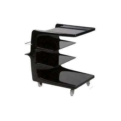 GLOSSY GLIDE | Contemporary Multi-Tier Organizer Cart