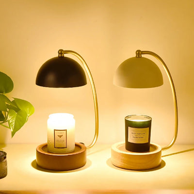 Golden Candle Warmer - Retro Dome Stand, Adjustable Timer