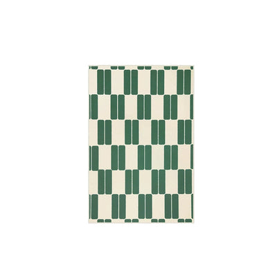 Green Retro Area Rug - French Patterned Carpet