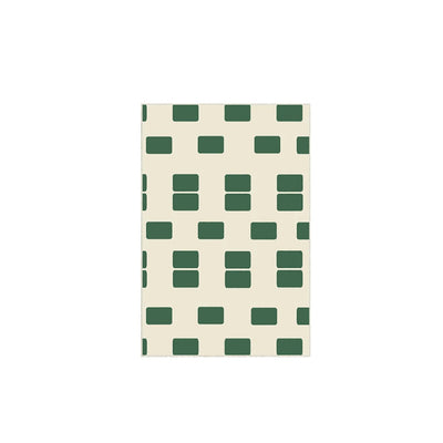 Green Retro Area Rug - French Patterned Carpet