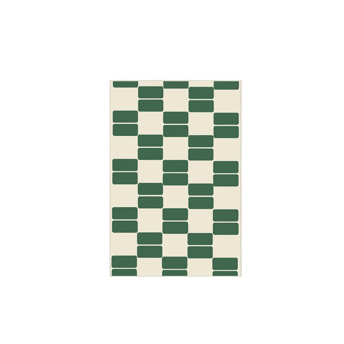 Green Retro Area Rug - French Patterned Carpet