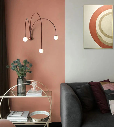 Italian Metal Wall Lamp - Modern 3 Branch Fixture