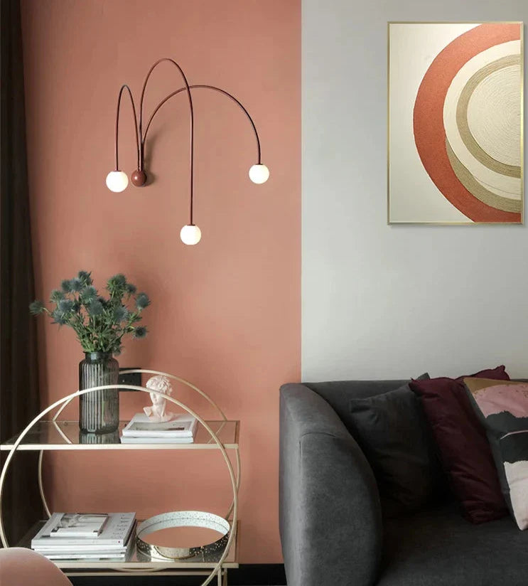 Italian Metal Wall Lamp - Modern 3 Branch Fixture