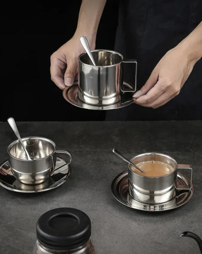 Thermal Tea Set - Stainless Steel Mug & Spoon