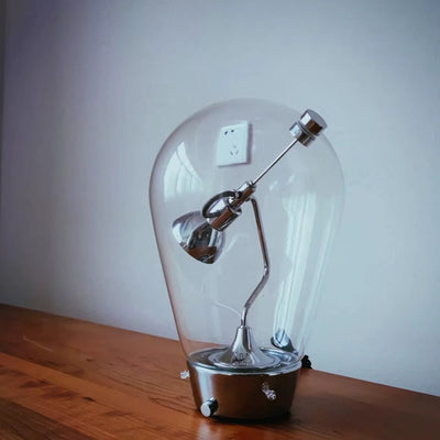 GLASS-WHISPER | Sculptural Chrome & Glass Illumination