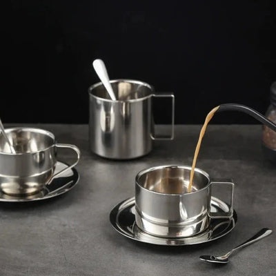 Thermal Tea Set - Stainless Steel Mug & Spoon