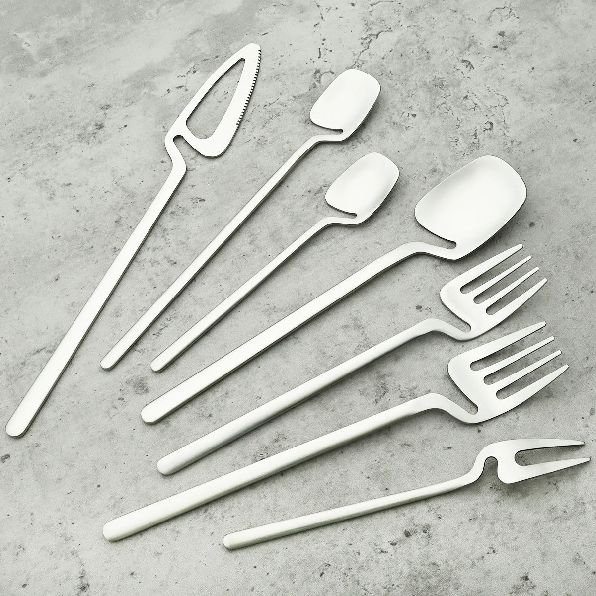 Stainless Steel Dinnerware | Irregular Shape Plates Modern Set