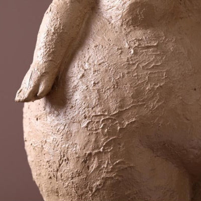 Curvy Yoga Sculpture - Resin Female Figurine Art
