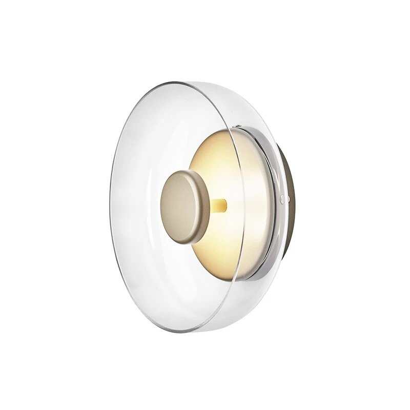 Glass Bowl Wall Lamp | Minimalist Warm White Wall Light