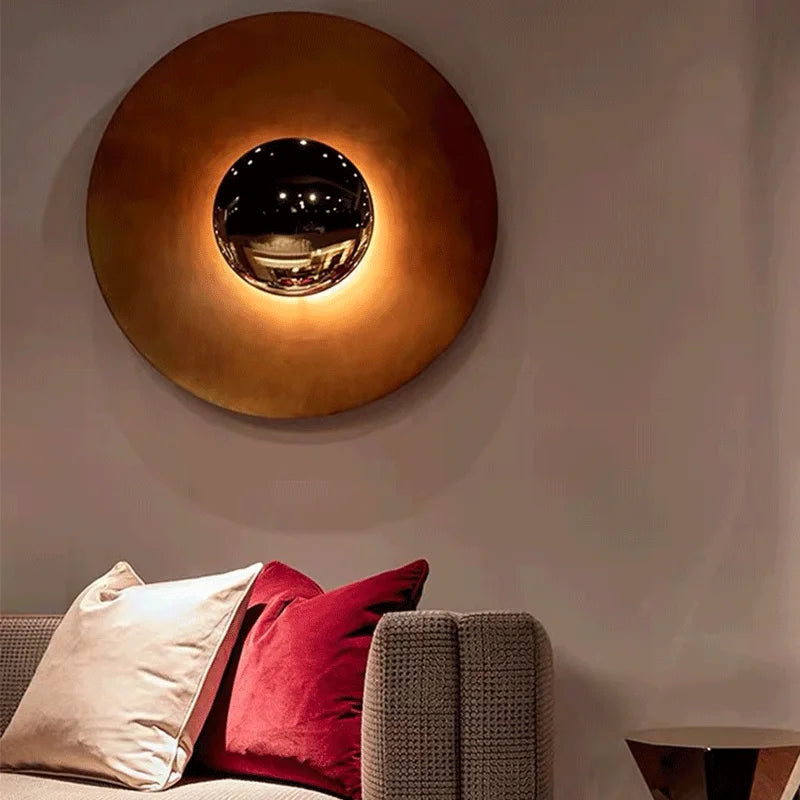 Chrome Wall Lamp - Minimalist UFO Shaped Light