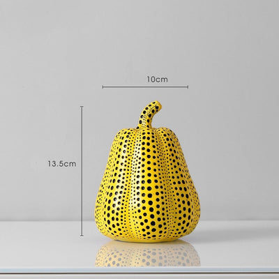 Kusama Pumpkin Sculpture - Artistic Pumpkin Statue