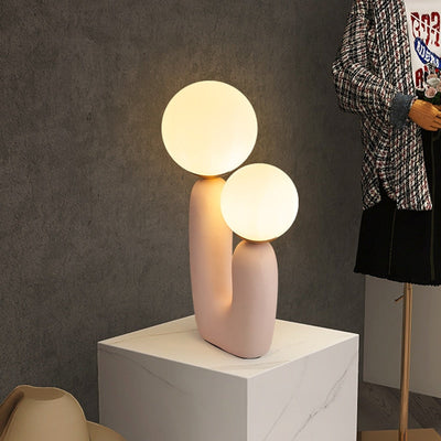 Organic Twin Ball Lamp – Modern Table Lighting
