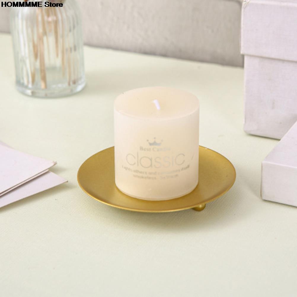 Iron Plate Candle Holder - Metal Minimalist Decor