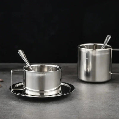 Thermal Tea Set - Stainless Steel Mug & Spoon