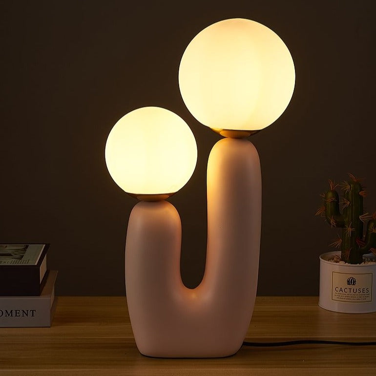 Organic Twin Ball Lamp – Modern Table Lighting