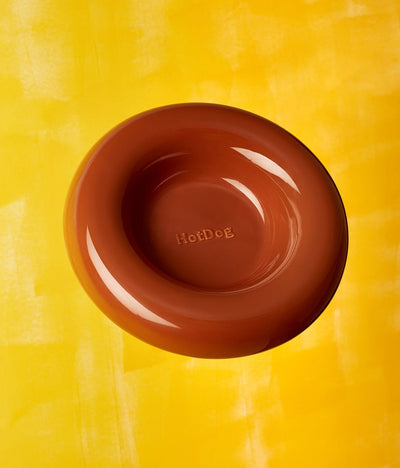 Brown ceramic bowl