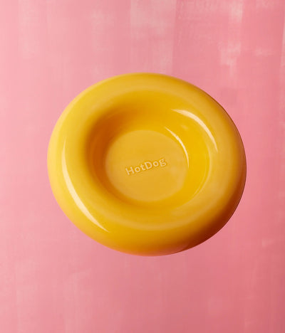 Yellow ceramic bowl