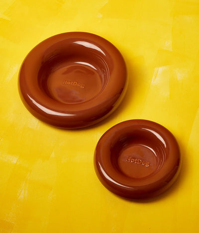 Brown ceramic bowl