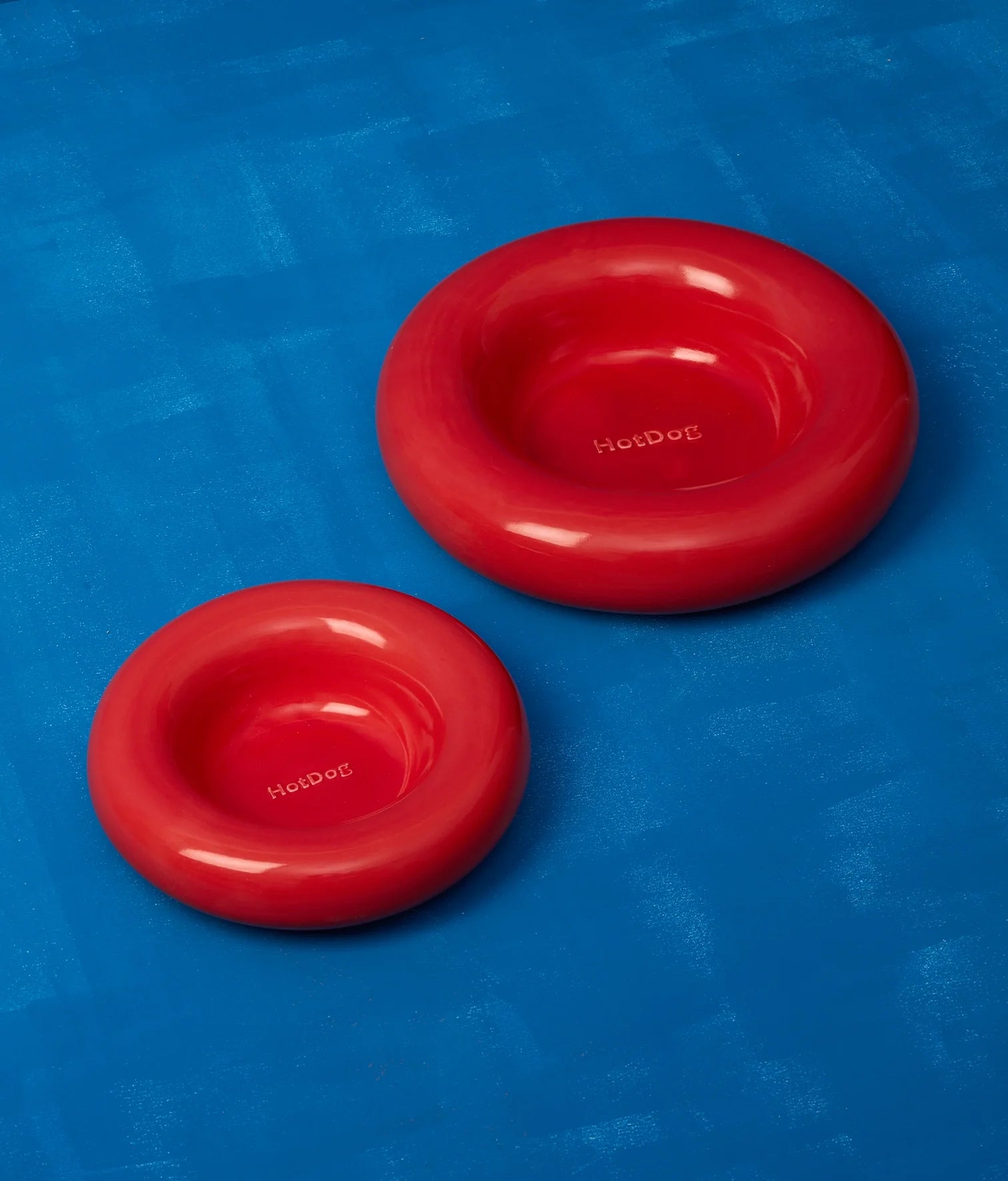 Red ceramic bowl