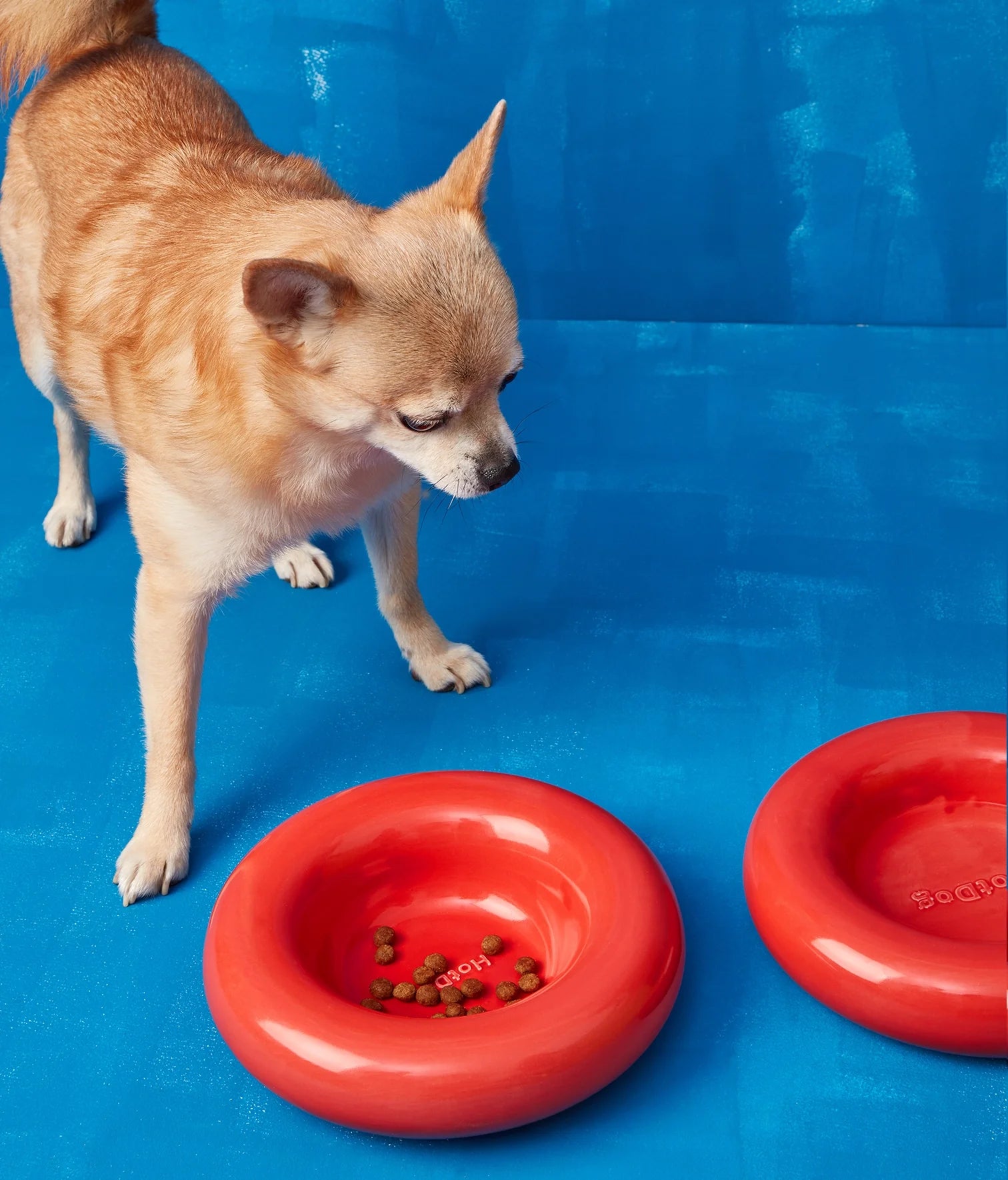 Red ceramic bowl
