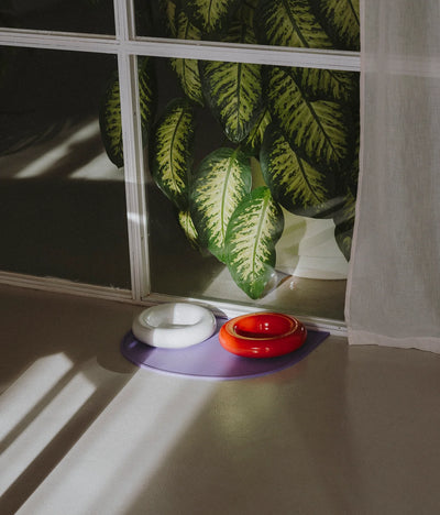 Red ceramic bowl