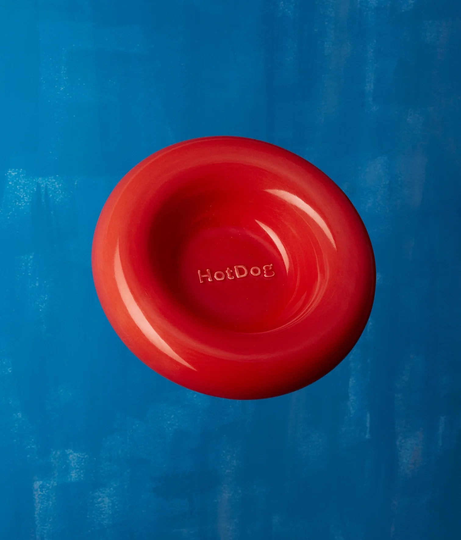 Red ceramic bowl