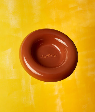 Brown ceramic bowl