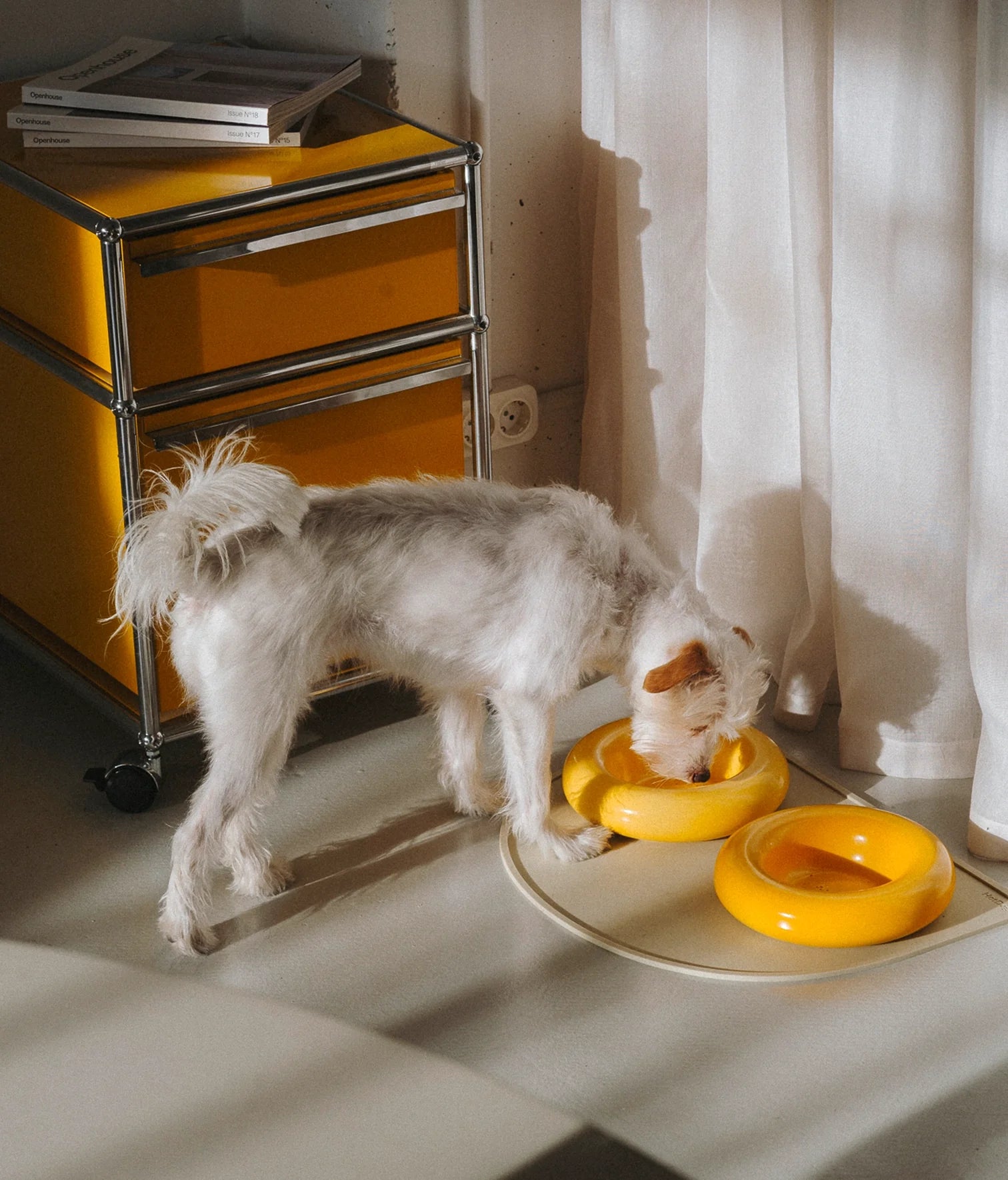 Yellow ceramic bowl