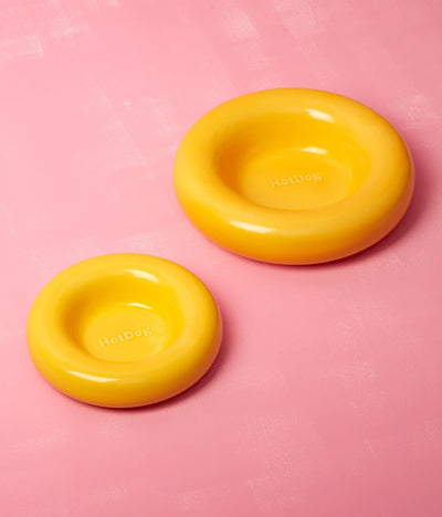 Yellow ceramic bowl
