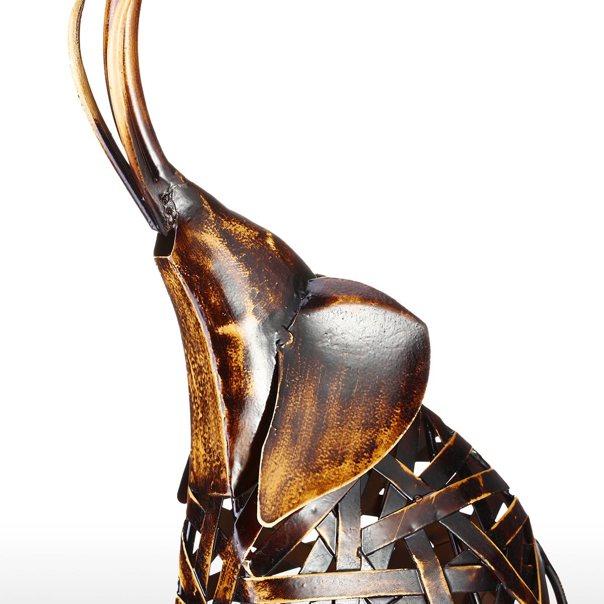 Metal Elephant Sculpture - Woven Metal Art Decor