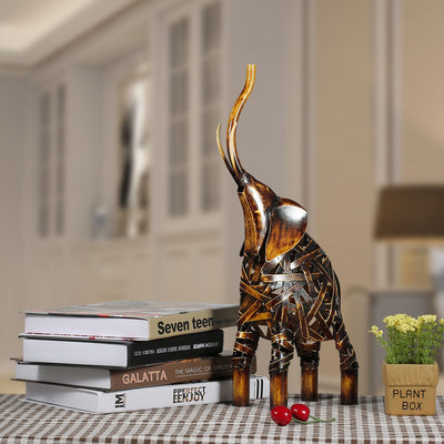 Metal Elephant Sculpture - Woven Metal Art Decor