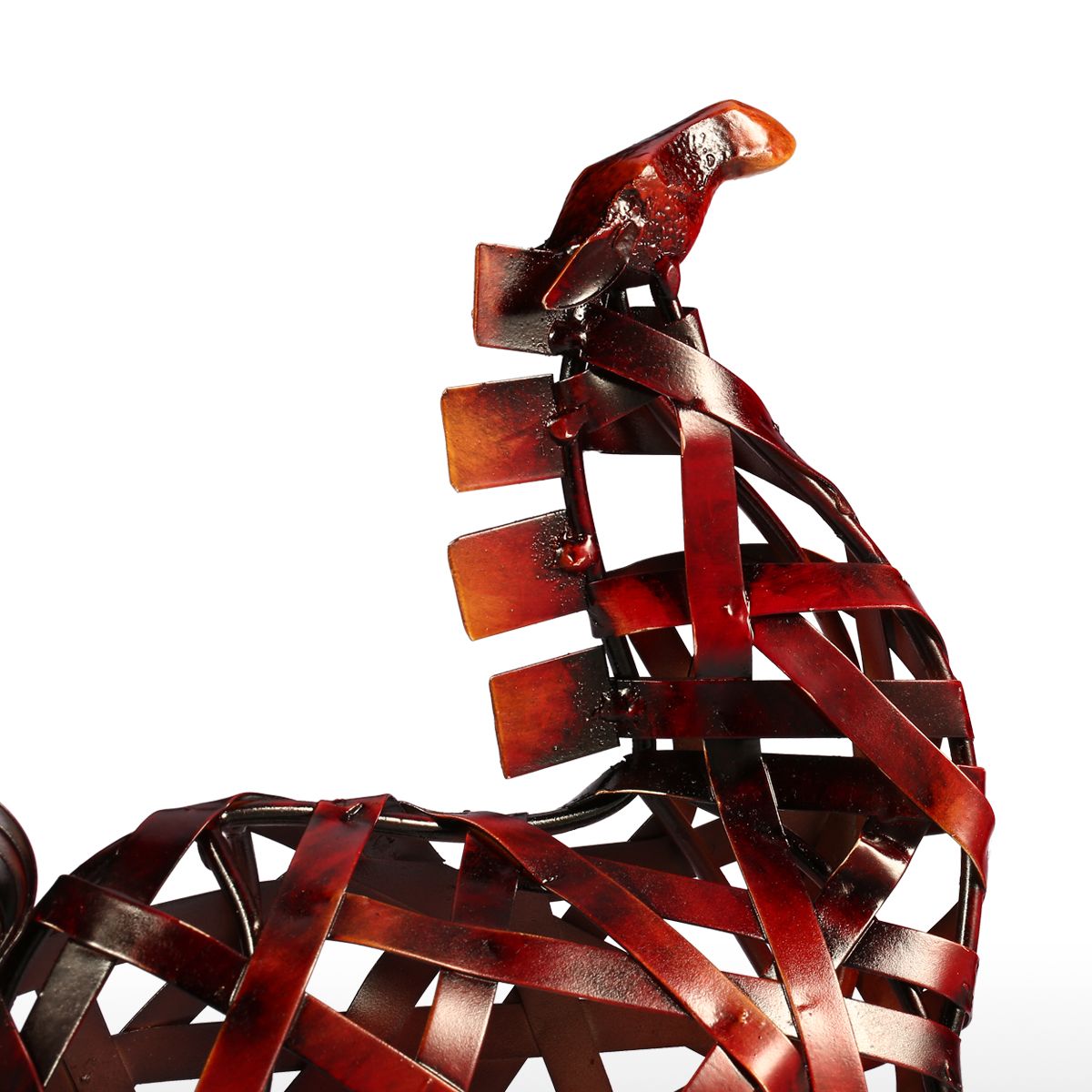 Iron Horse Statue – Braided Metal Sculpture Decor
