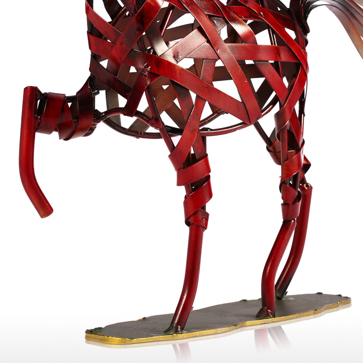 Iron Horse Statue – Braided Metal Sculpture Decor