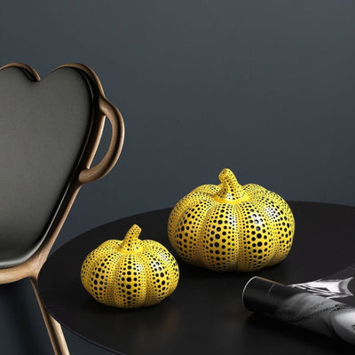 Kusama Pumpkin Sculpture - Artistic Pumpkin Statue