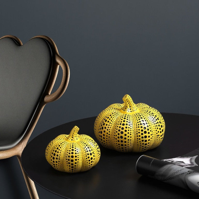 Kusama Pumpkin Sculpture - Artistic Pumpkin Statue